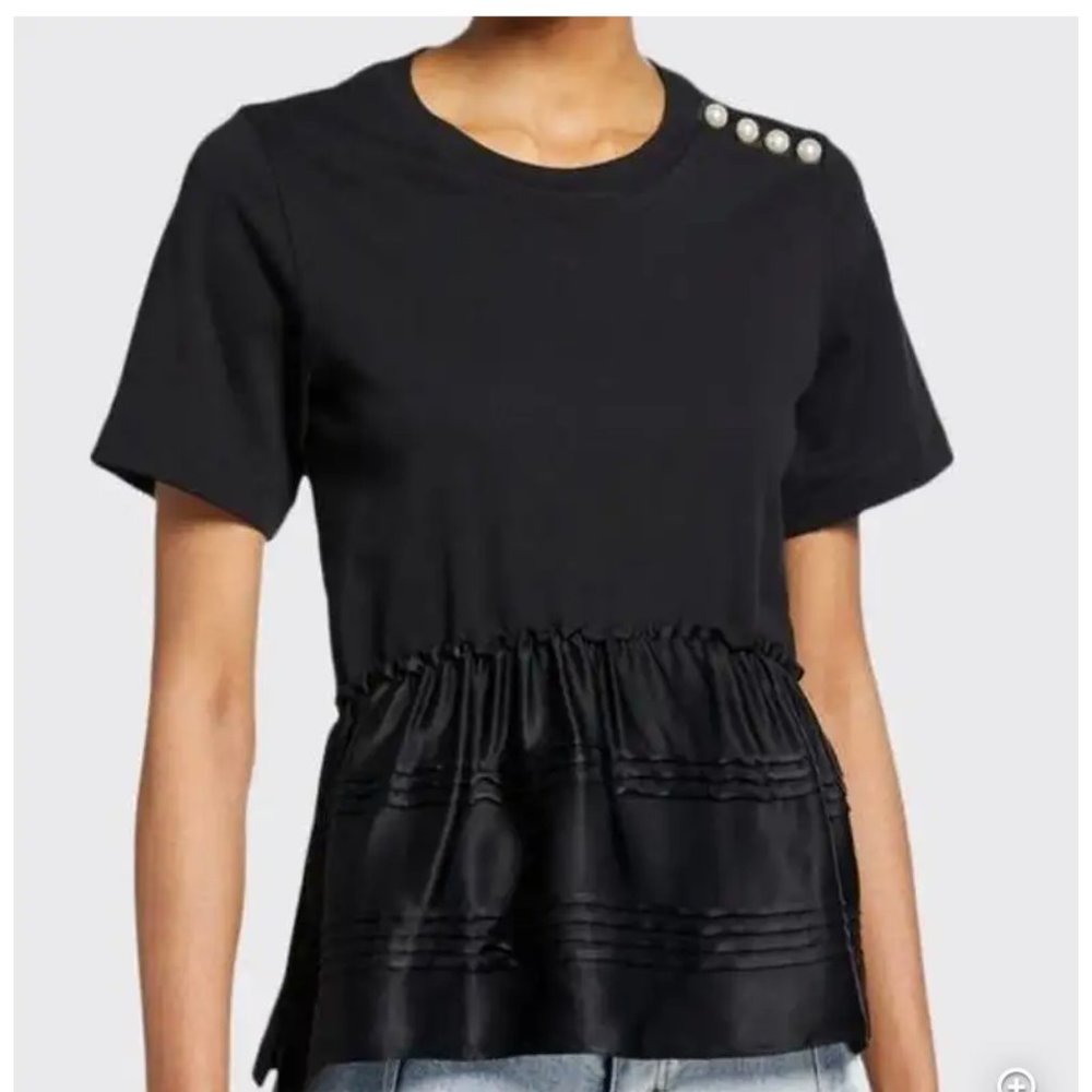 3.1 Phillip Lim Black Top with Pearl Accents